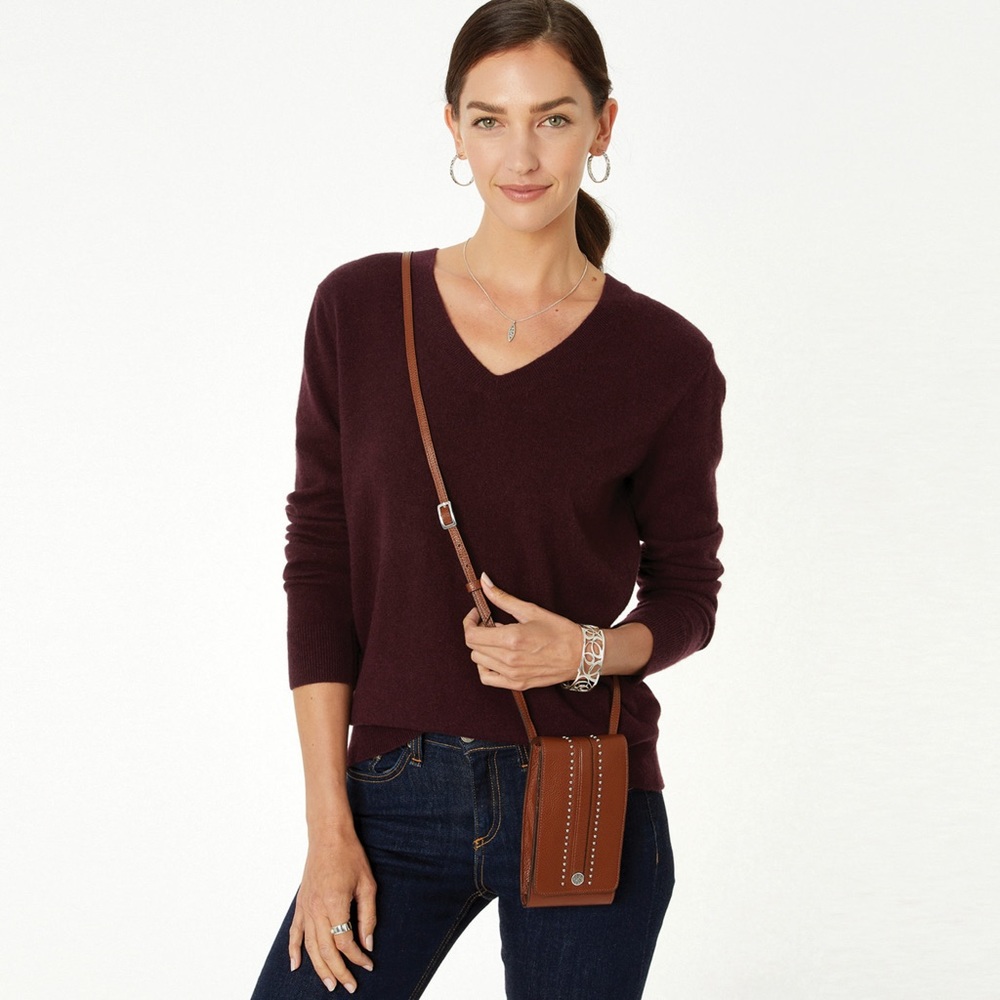 Brighton Crossbody/Phone Organizer in Bourbon- NWT